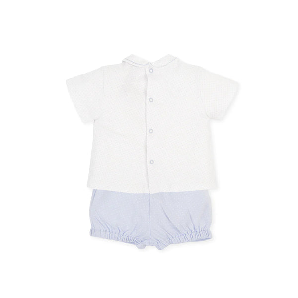 Tutto Piccolo 2Pc Sky Blue Speckled Cotton Set