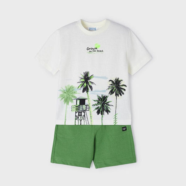 Mayoral 2 Piece Sustainable Cotton Palm Tree Set