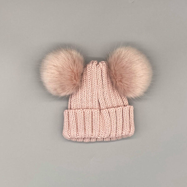 Kinder Double Pompom Hats