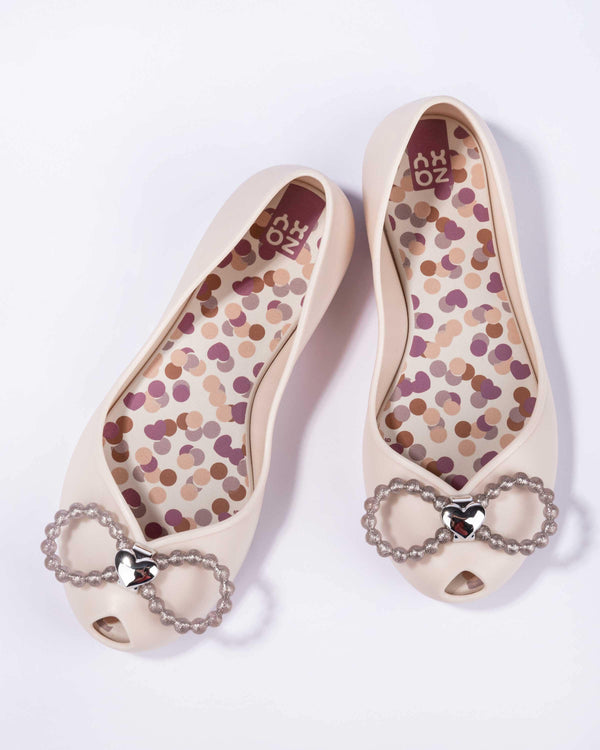 Kids Princess Bow Pearl Shoes