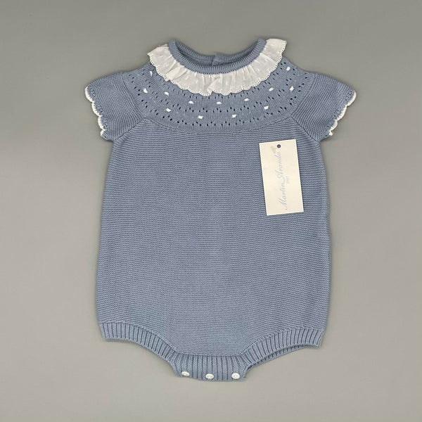 Martin Aranda Smokey Blue Knitted Romper