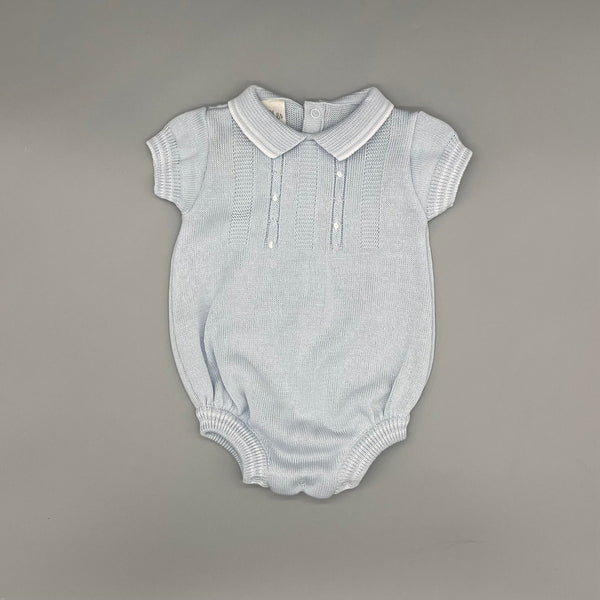 Knitted Romper With Collar
