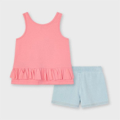 Shorts Set With Ruffle Top For Girl