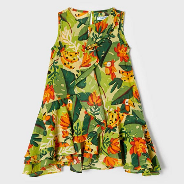 Mayoral Tropical Patterned Dress