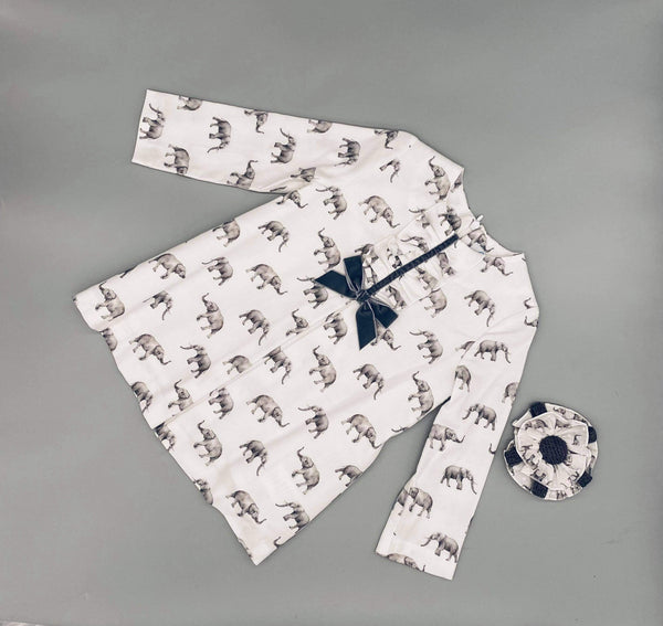 Babine A-Line Elephant Dress & Clip