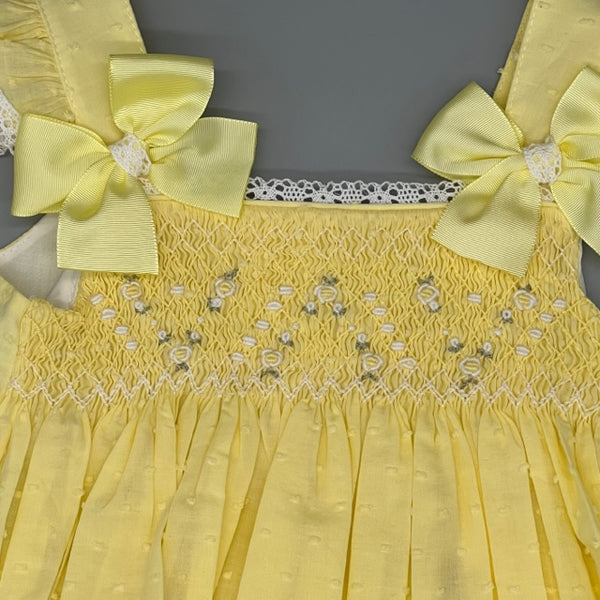 Pretty Originals Lemon Smocked Cami Top With Matching Shorts And Headband