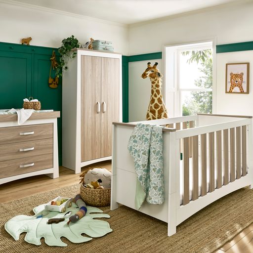 Ada 3 Piece Nursery Furniture Set - White & Ash