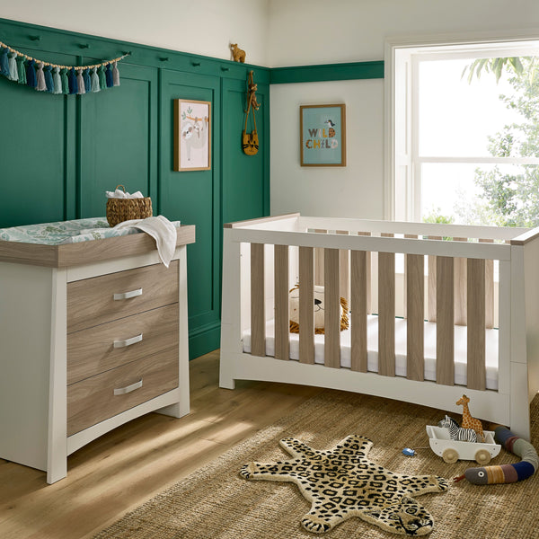 Ada 3 Piece Nursery Furniture Set - White & Ash