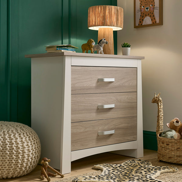 Ada 3 Piece Nursery Furniture Set - White & Ash