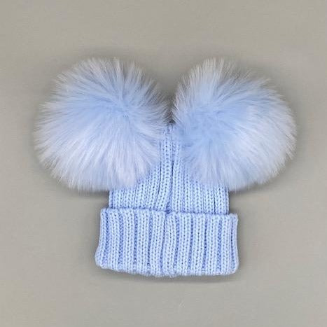 Kinder Double Pompom Hats