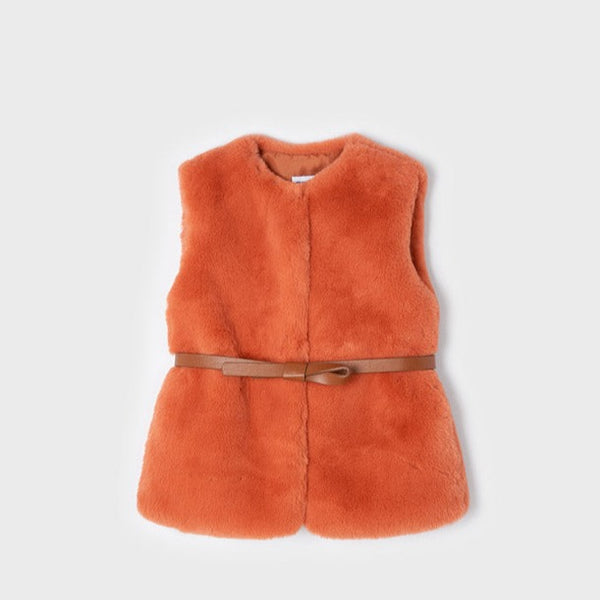 Mayoral Fur Gilet With Belt