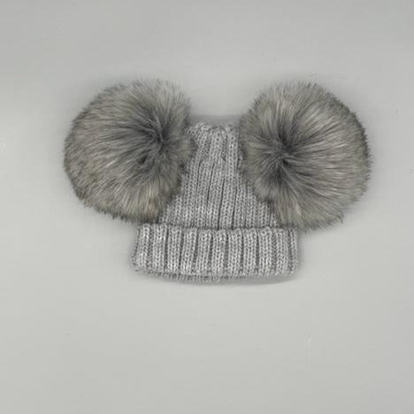 Kinder Double Pompom Hats