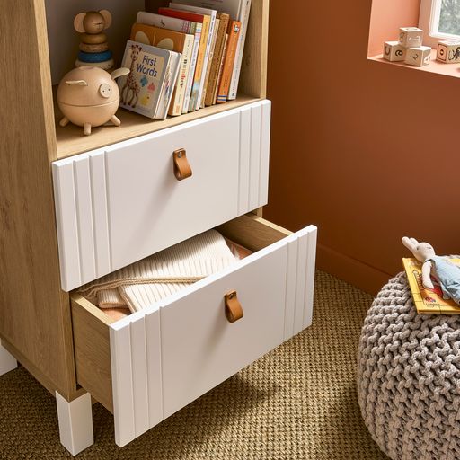 Rafi 4 Piece Nursery Furniture Set - Oak & White