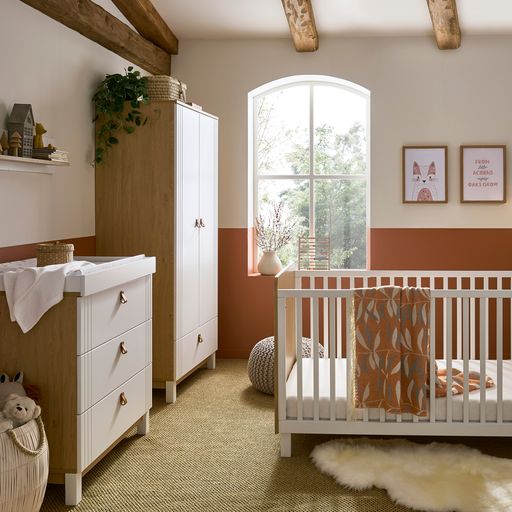 Rafi 4 Piece Nursery Furniture Set - Oak & White