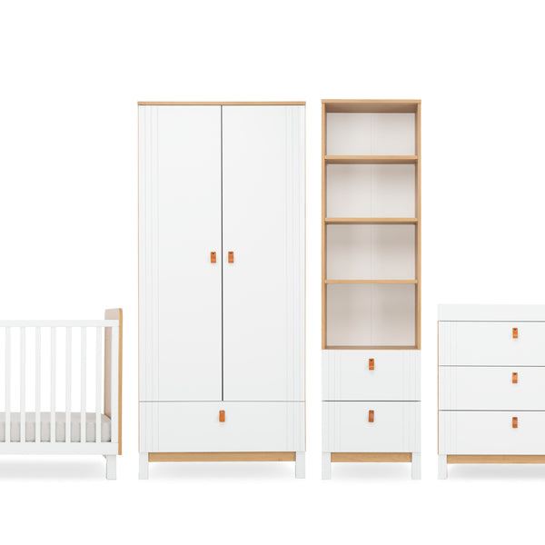 Rafi 4 Piece Nursery Furniture Set - Oak & White