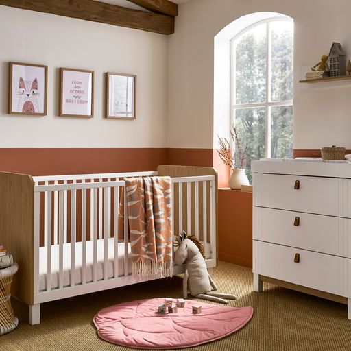 Rafi 4 Piece Nursery Furniture Set - Oak & White