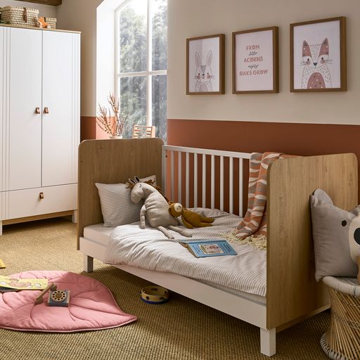 Rafi 4 Piece Nursery Furniture Set - Oak & White