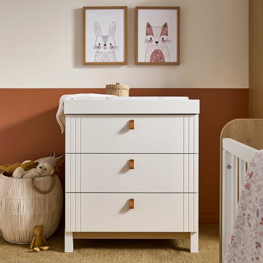 Rafi 4 Piece Nursery Furniture Set - Oak & White