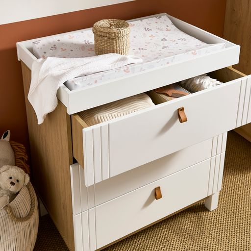 Rafi 4 Piece Nursery Furniture Set - Oak & White