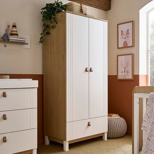 Rafi 4 Piece Nursery Furniture Set - Oak & White