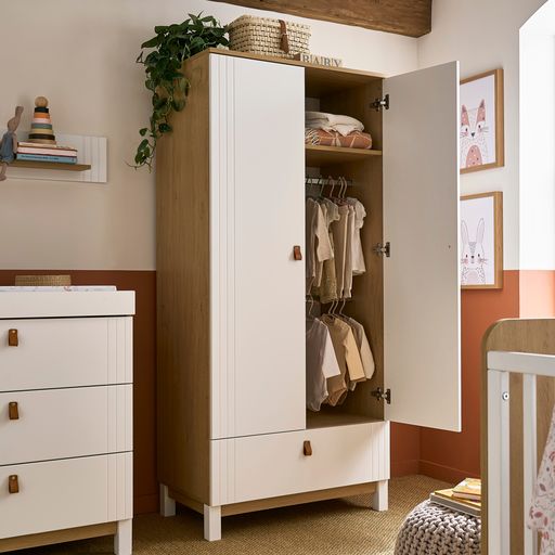 Rafi 4 Piece Nursery Furniture Set - Oak & White