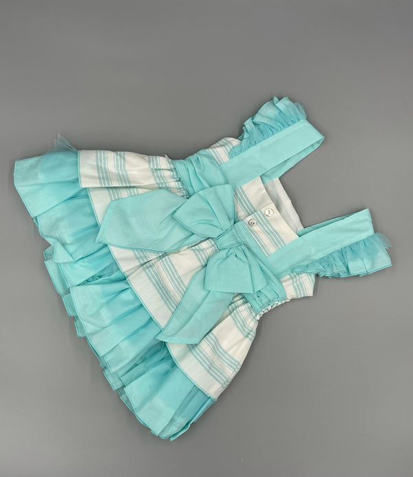 Babine Girls Mint Dress And Hair Clip