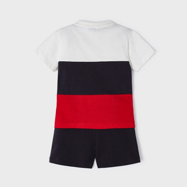 Mayoral Sustainable Striped Cotton Short Set