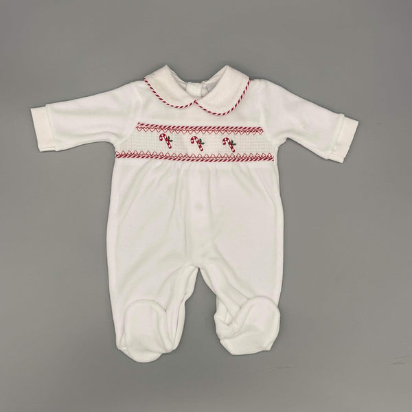 White Candy Cane Sleepsuit