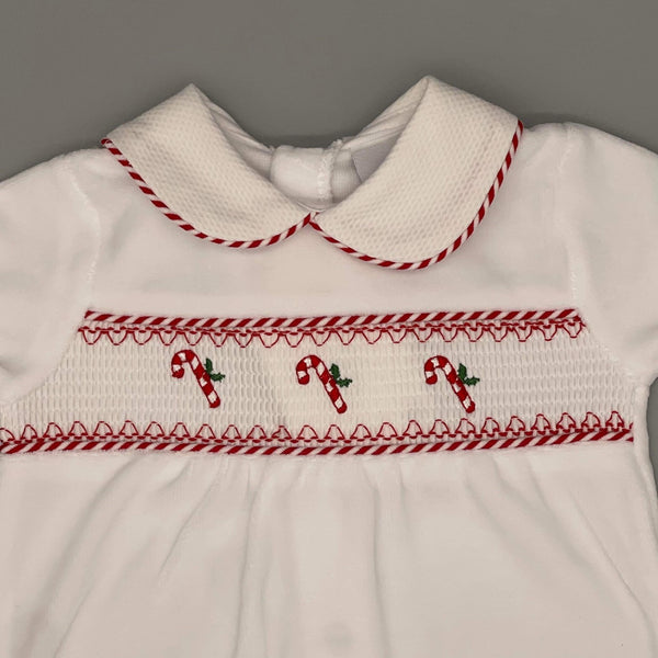 White Candy Cane Sleepsuit